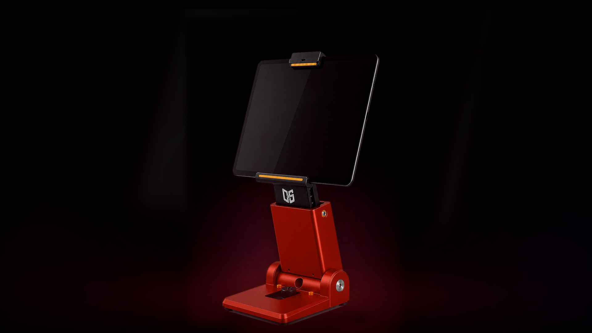 Red DuelStation terminal side view with orange light bars